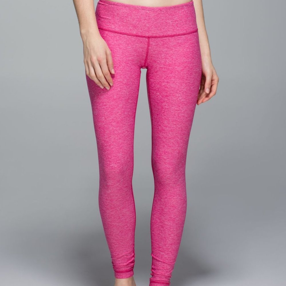 Lululemon Wunder Under Leggings Heathered Jewel Magenta